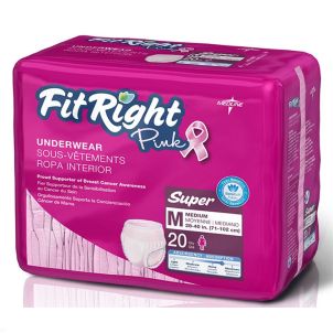 Case of FitRight Pink Protective Underwear - 40.00 | 80