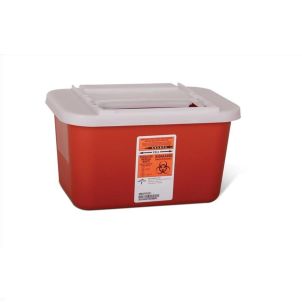 Medline Biohazard Multipurpose Sharps Containers Red 4.000 MDS705201H