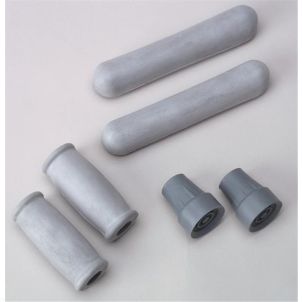Case of Medline Crutch Replacement Tips Gray MDS80266RW