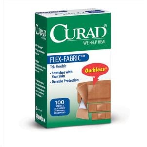 Case of Medline CURAD Flex Fabric Bandages Brown CUR0700