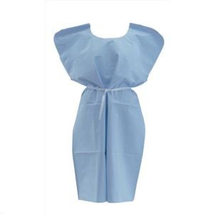  Medline Disposable Patient Gowns in Blue in NON24244 30" X 42"