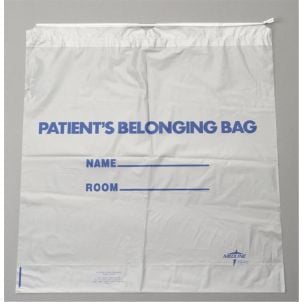 Case of Medline Drawstring Patient Belonging Bags White NON026310