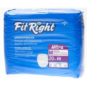 Case of Medline FitRight Ultra Protective Underwear Medium FIT23005Z