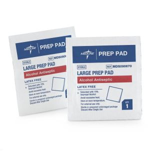 Case of Medline Medline Sterile Alcohol Pre Pads Large MDS090670Z