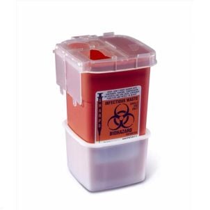 Medline Phlebotomy Biohazard Sharps Containers Red 1.000 MDS705110H