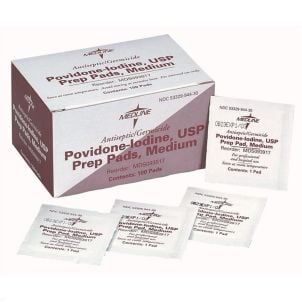 Case of Medline Povidone Iodine Prep Pads MDS093917H