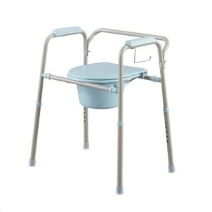 Medline Steel Commode with Microban MDS89664KDMB