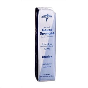 Case of Medline Woven Non Sterile Gauze Sponges NON25212H