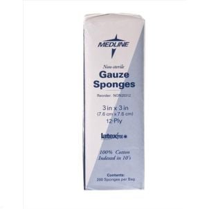 Case of Medline Woven Non Sterile Gauze Sponges NON25312H