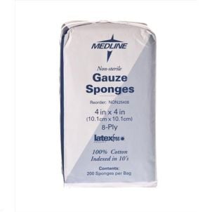 Case of Medline Woven Non Sterile Gauze Sponges NON25408H