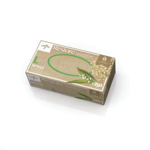 Case of Restore Nitrile Exam Gloves with Oatmeal | Off White | Large