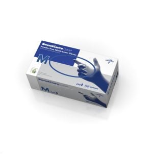 Case of SensiCare Ice Blue Nitrile Exam Gloves | Violet Blue | Medium