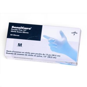  SensiCare Non-Sterile Powder-Free Latex-Free 12" Nitrile Exam Glo Blue Small
