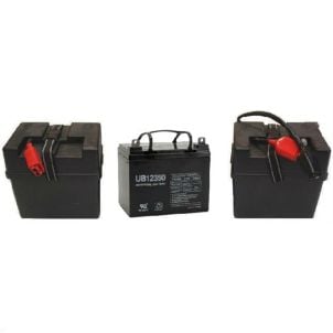CPLUSBATT - 2 Battery Cases: 1 & 2 Plug w/ Batteries