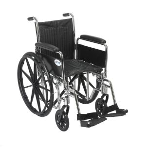 Chrome Sport Wheelchair Detachable Full Arms 