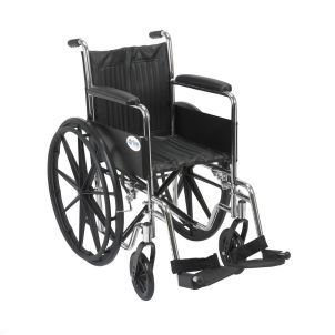 Folding Chrome Sport Wheelchair Full Arms Swing Away Footrest