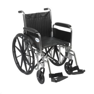 Chrome Sport Wheelchair Detachable Full Arms 