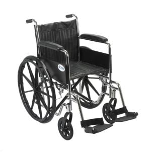 Chrome Sport Wheelchair Full Arms 