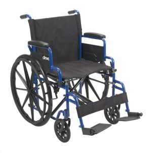 Blue Streak Wheelchair 16 Inch Seat Flip Back Desk Arms 