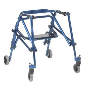 Medium Nimbo Rehab Blue Posterior Posture Walker with Seat by Wenzelite