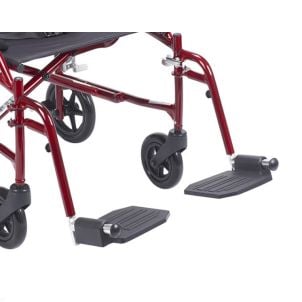 Red Fly Lite Transport Chair Footrest Drive Medical DFLSFRD, Pair