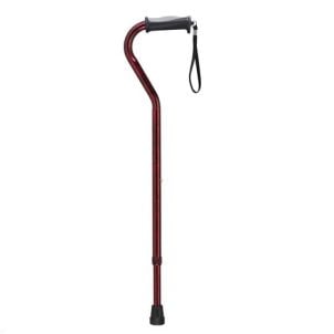 Drive Adjustable Height Offset Handle Cane with Gel Hand Grip, Red Crackle