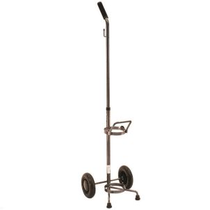 Silver vein Steel Roscoe Adjustable Oxygen Carts - Roscoe Medical