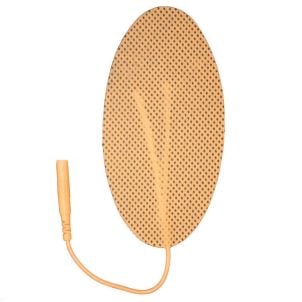  Electrodes, Foil Bag, 2" x 4" Oval, Tan Cloth - Current Solutions
