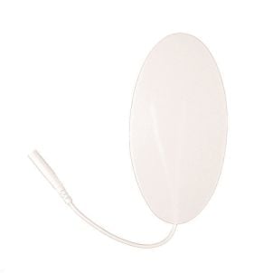  Electrodes, Foil Bag, 2" x 4" Oval, White Foam - Current Solutions