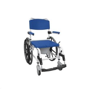 Aluminum Rehab Shower Commode Chair with Wheels NRS185006