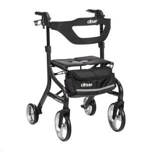 Nitro Sprint Rollator Rolling Walker, Tall, Black by Drive Medical 102662BK-T