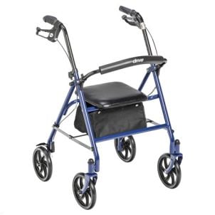 Four Wheel Walker Rollator Fold Up Back Blue Drive Medical 10257BL