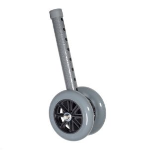 Pair of Heavy Duty Bariatric 5" Walker Wheels by Drive Medical