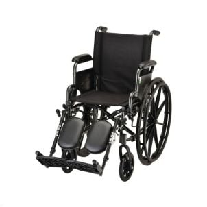 HAMMERTONE WHEELCHAIR- 16 INCH LIGHTWEIGHT WITH FLIP BACK DETACHABLE ARMS & ELEVATING LEGREST by Nova