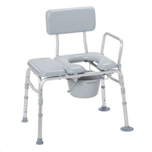 Padded Seat Transfer Bench with Commode Opening by Drive Medical