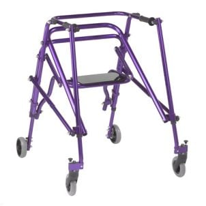 Large Nimbo Lightweight Purple Posterior Posture Walker with Seat by Wenzelite