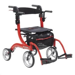 Nitro Duet Rollator Walker Transport Chair Combo by Drive Medical rtl10266dt