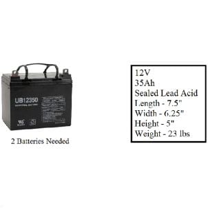 Titan Battery 35 ah (ea 2 needed) Drive Medical LRA402208