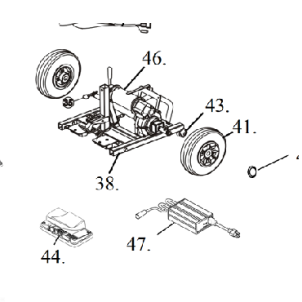 Spitfire 1410 Rear Wheel Assembly Grey Drive Medical LRM302113 (#41)