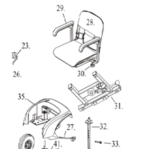 Spitfire 1310 Seat Accessory Screw Drive Medical LRM302117-01 (#31)
