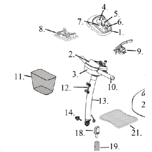 Spitfire 1410 Basket Bracket Drive Medical LRM412101-08D (#12)