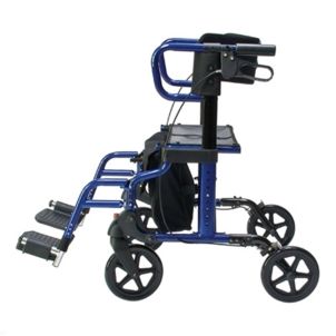 Lumex Hybrid LX Rollator Transport Chair, Majestic Blue