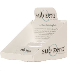  Sub Zero Topical Analgesic: Cool Pain Relieving Gel, Counter Display - Current Solutions
