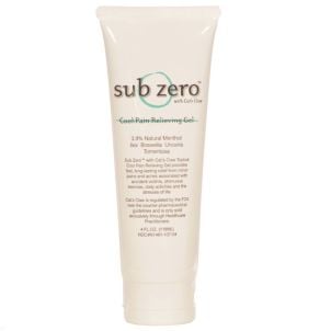  Sub Zero Topical Analgesic: Cool Pain Relieving Gel, 4oz Tube - Current Solutions