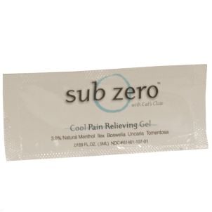  Sub Zero Topical Analgesic: Cool Pain Relieving Gel, 5ml Sample Packs - Current Solutions