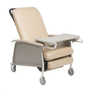 3 Position Heavy Duty Bariatric Geri Chair Recliner, Tan by Drive Medical D574EW-TAN