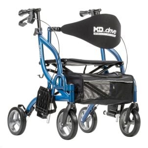 Blue MD by Drive Fusion 2 in 1 Rollator/Transport Chair, MD700935BL