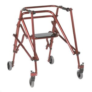Castle Red Large Nimbo Posterior Walker With Seat Drive Medical KA4200S-2GCR