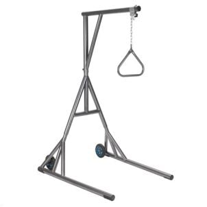 Heavy Duty Silver Vein Trapeze with Base and Wheels by Drive Medical