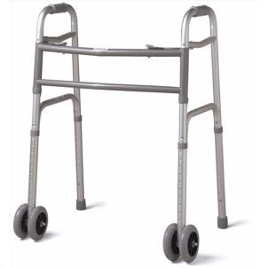 Medline Bariatric Folding Walker with 5" Wheels MDS86410XWW